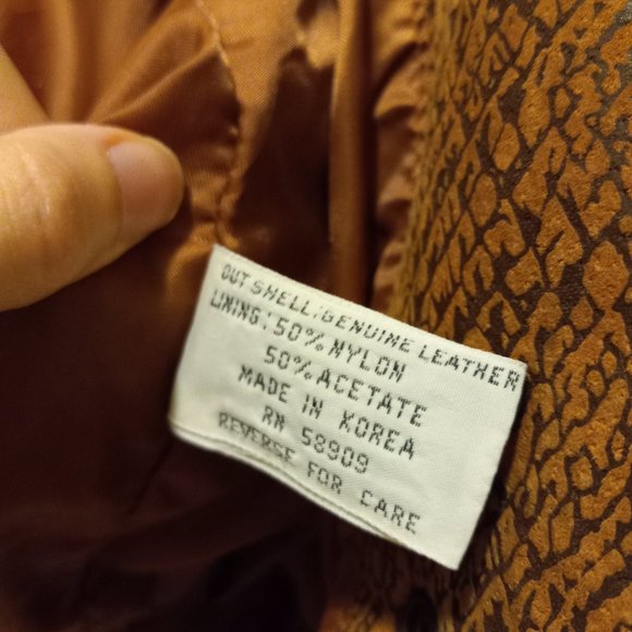 Vintage Rust Suede Bomber Jacket 80s Early 90s Oversized - Picture 16 of 16